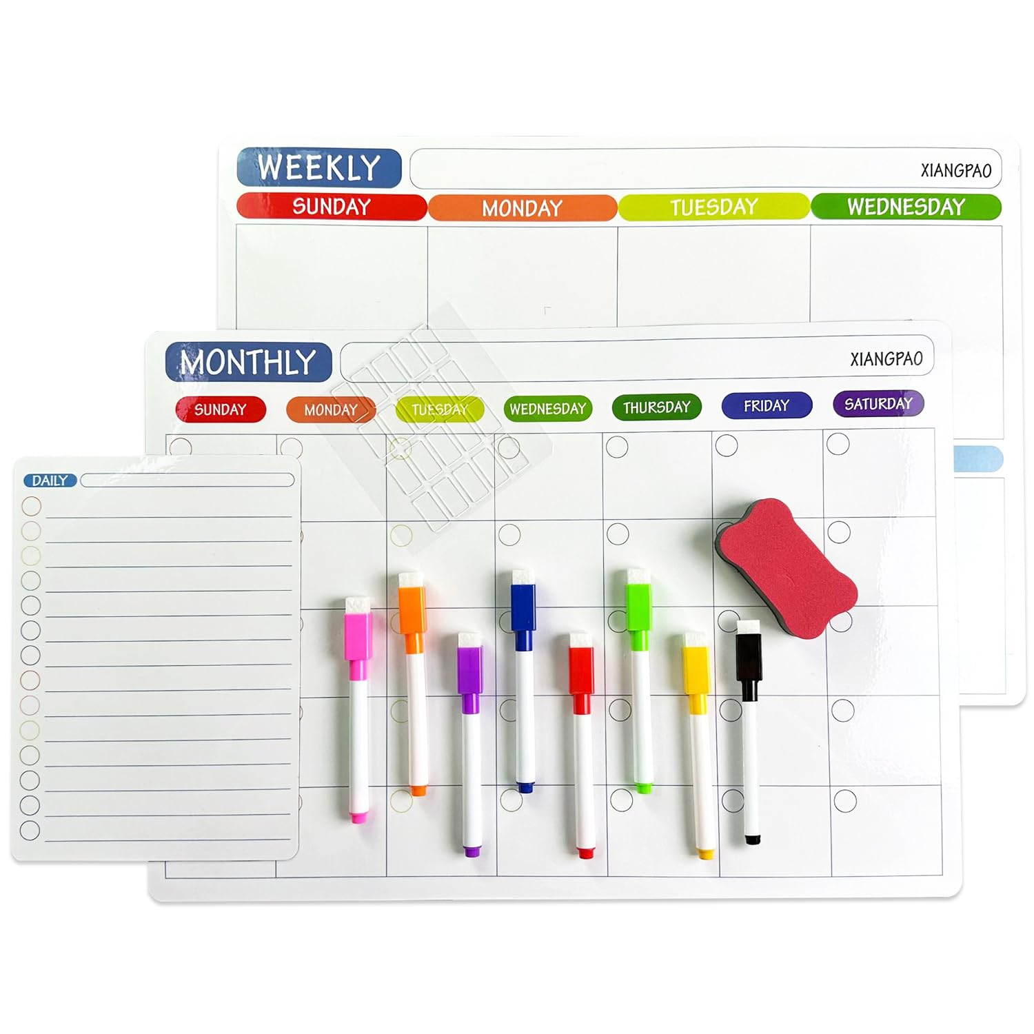 Magnetic Whiteboard for Fridge, A3 Whiteboard Magnet Reminder Board Planner Board or to Do List Whiteboard, Easy to Write and Wipe Dry Erase Magnet Board for Office, Home, School