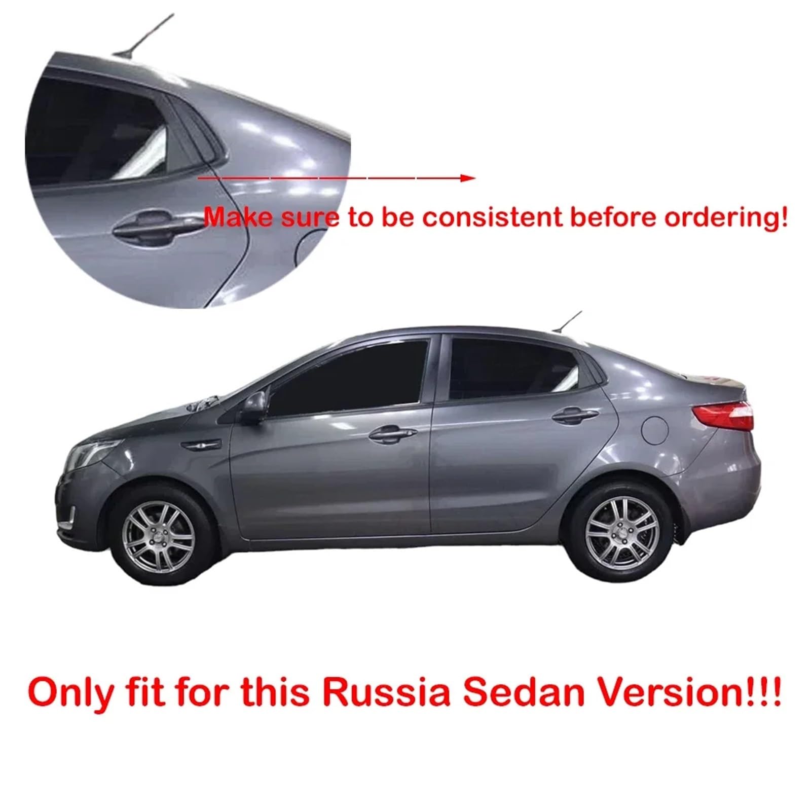 Spoiler Migawki Tylnej Szyby 2 SZTUKI pasujące do KIA RIO K2 2011~2015 Sedan wersja rosyjska osłona żaluzji tylnej szyby samochodu boczna otworu wentylacyjnego