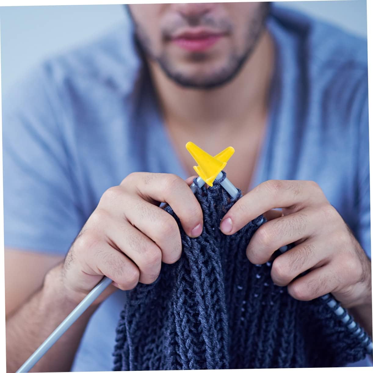 HEALSOPTHY 3sets Silicone Knitting Needle Caps Comfortable Point Protectors for Knitting Crocheting Sewing and DIY Crafts Suitable for Needles Above 10pcs*3