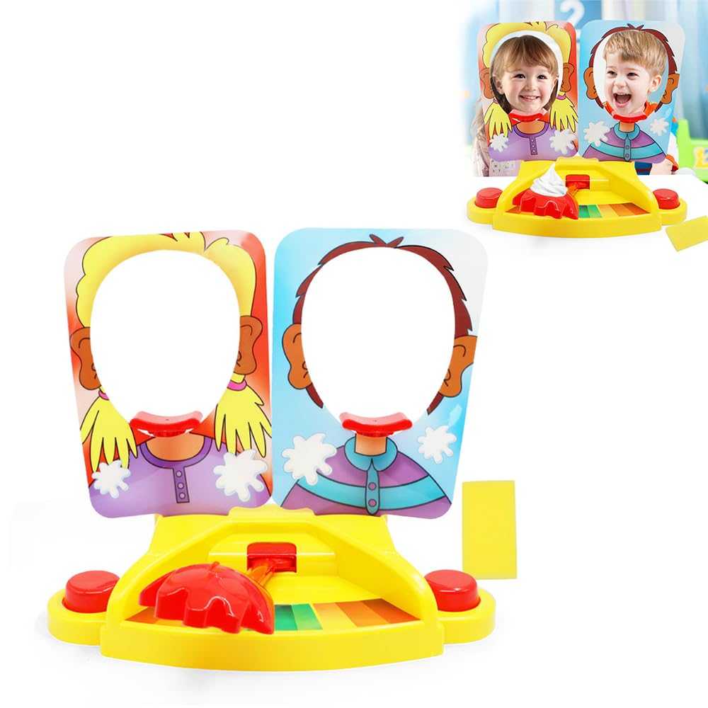 HOVCEHPie Face Game for Kids, Party Fun Cake Cream Game, Cream Face Games for Family, Pie in the Face Family Party for Adults and Kids Birthday Gifts