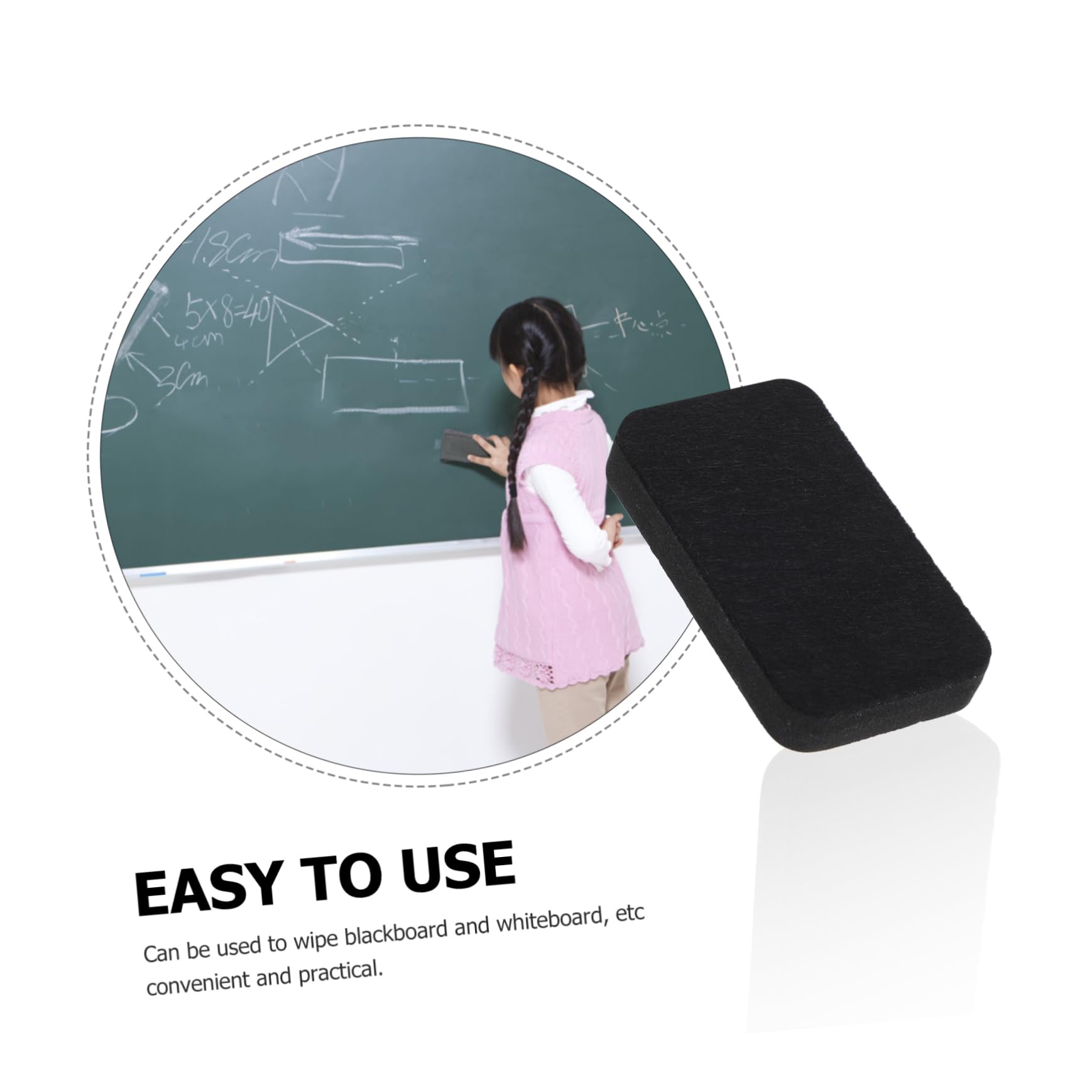 VILLCASE 60piezas Magnéticos Para Erasers De Eva Para y Aula Limpiadores De Secos y Para Tableros Magnéticos