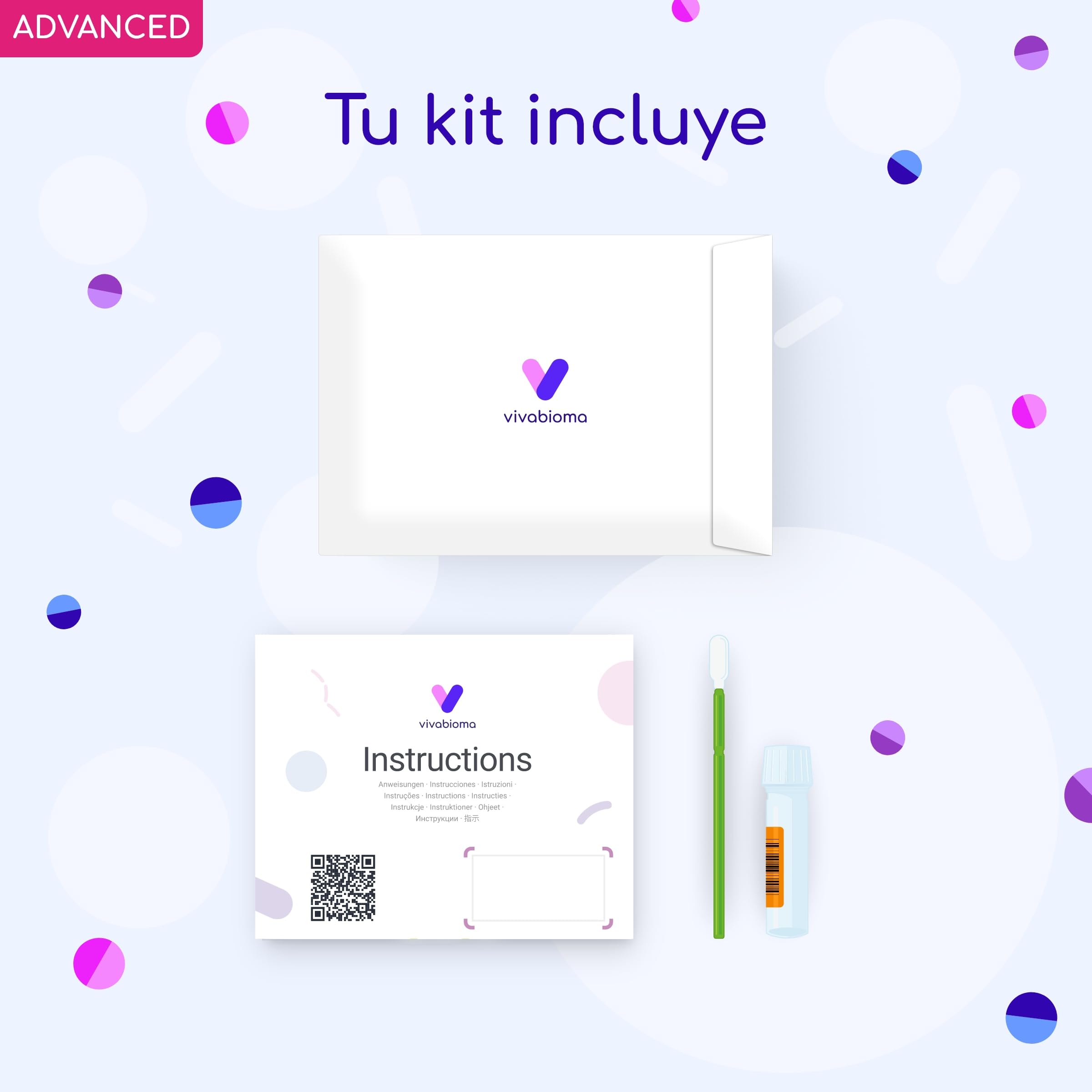 Advanced - Test de Microbioma Intestinal: Análisis de Digestión, Hormonas, Intolerancia a Histamina | 45+ Informes Personalizados