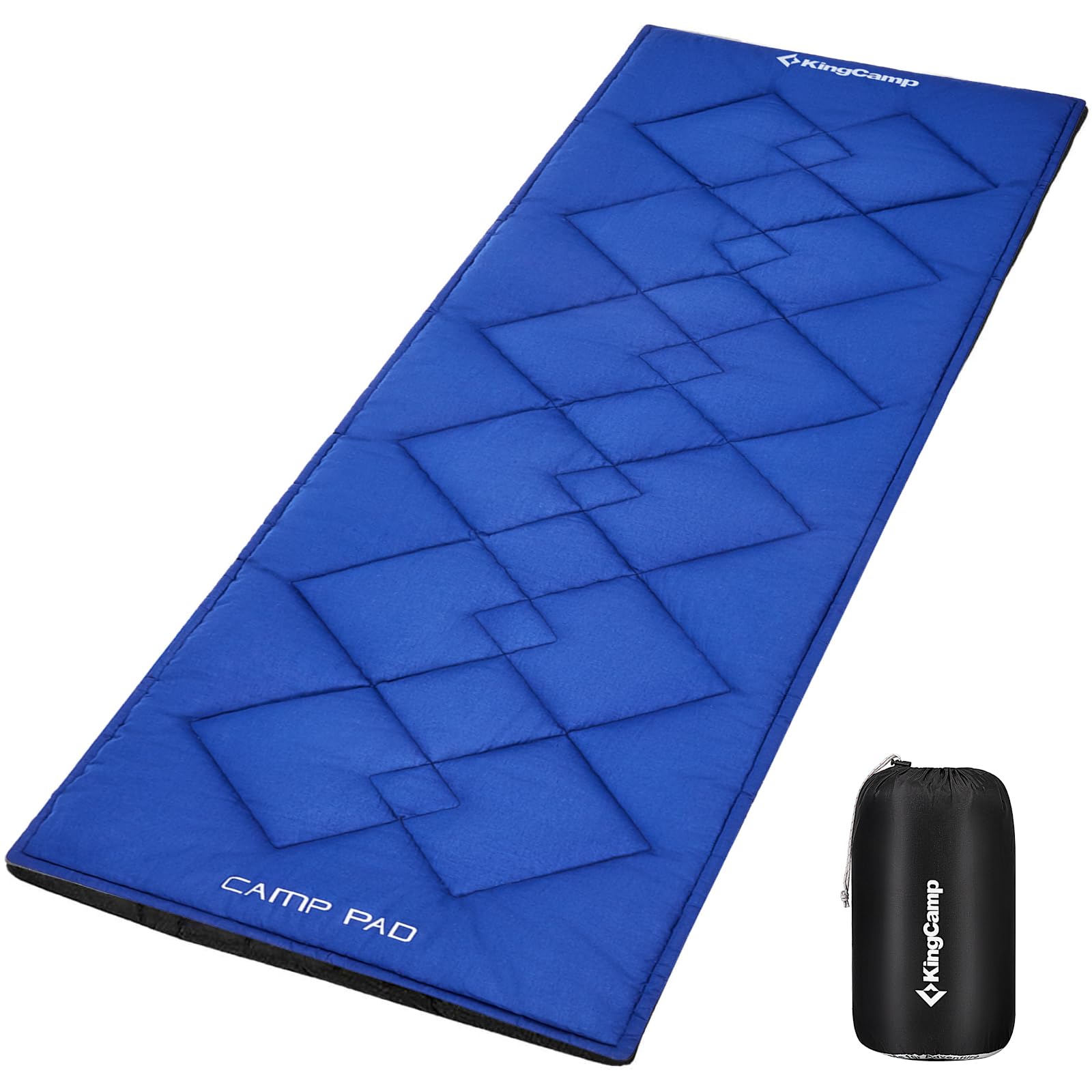 KingCamp Cot Mattress, Portable Lightweight Camping Sleeping Mat Soft Comfortable Non-Slip Cot Pad for Camp Cot, RV Bunk & Twin Beds