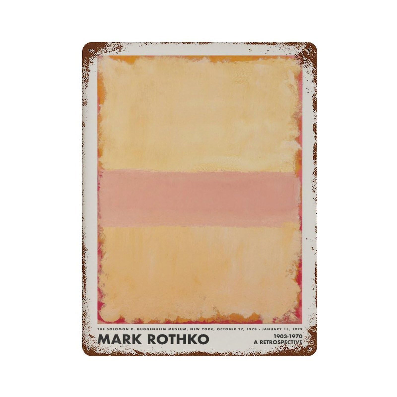 xiaoxiaoshen Mark Rothko Abstract Museum Wall Decor Art Metal Tin Poster Modern Home Decor Art Home Bar Shop Decorations Vintage Sign 40x30cm