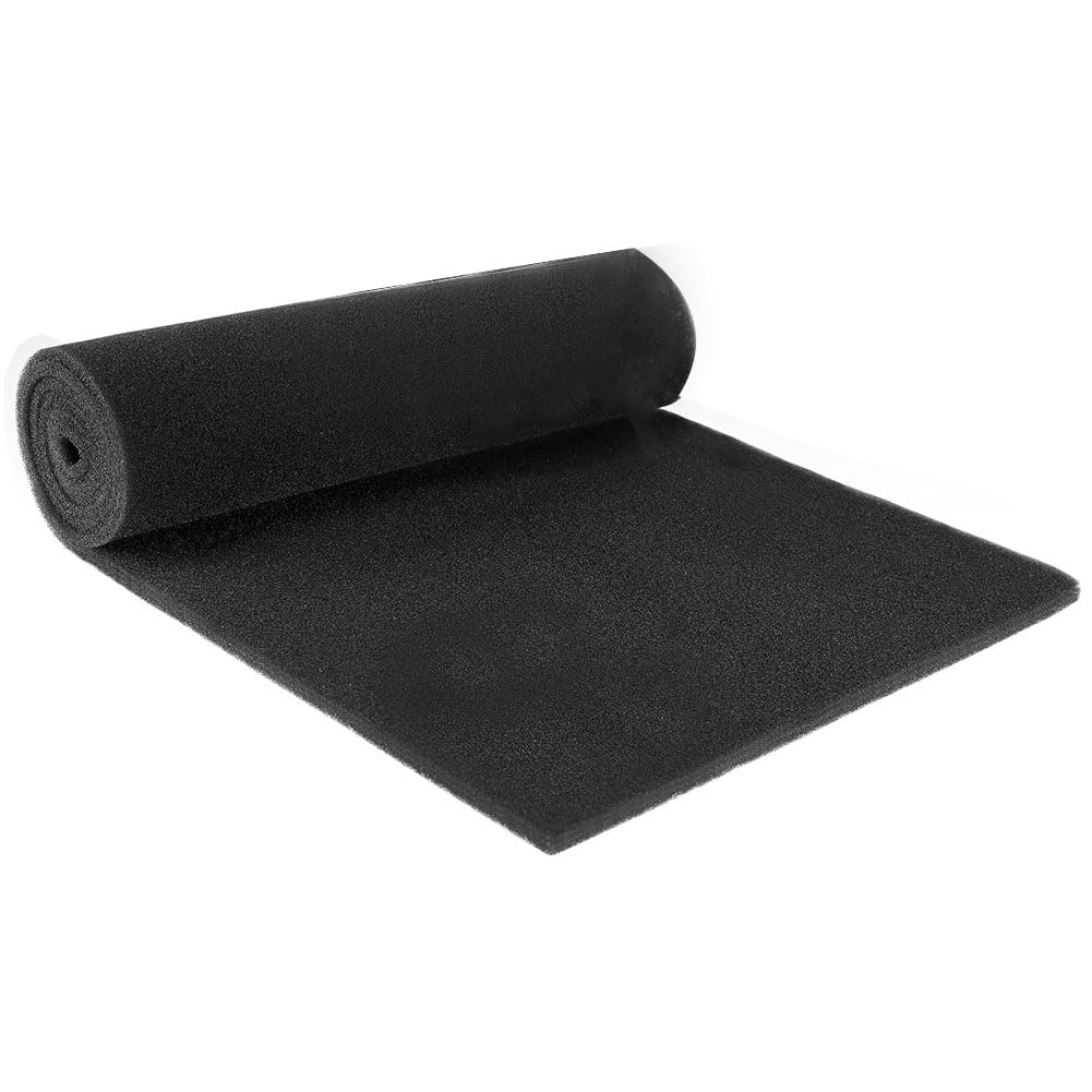 Fangxuee Black Extra Large Cuttable Air Conditioner Filters With Carbon Pad Air Purifier Filters-Cut To Fit Foam Pad Pre Filter Roll