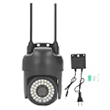 FTVOGUE Camera 1080P 2MP Outdoor Surveillance 2.4 5GHz 350 90 Degree Swivelling Automatic Tracking Night Viewing Motion Tracking Full Color Night (US Plug)
