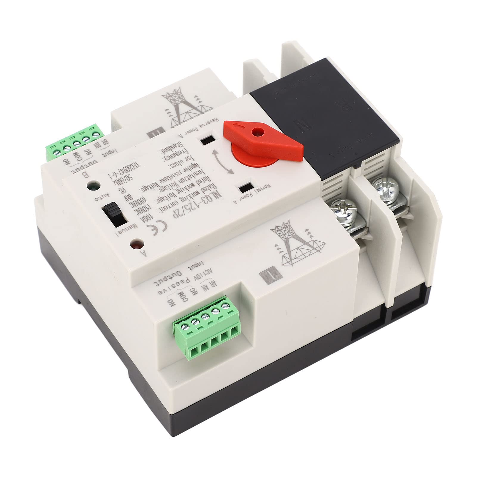 100A Dual Power Automatic Transfer Switch - 110V AC, ATS Generator Changeover Switch for Reliable Power Systems - Perfect for Homes, Factories, and Laboratories — view 3