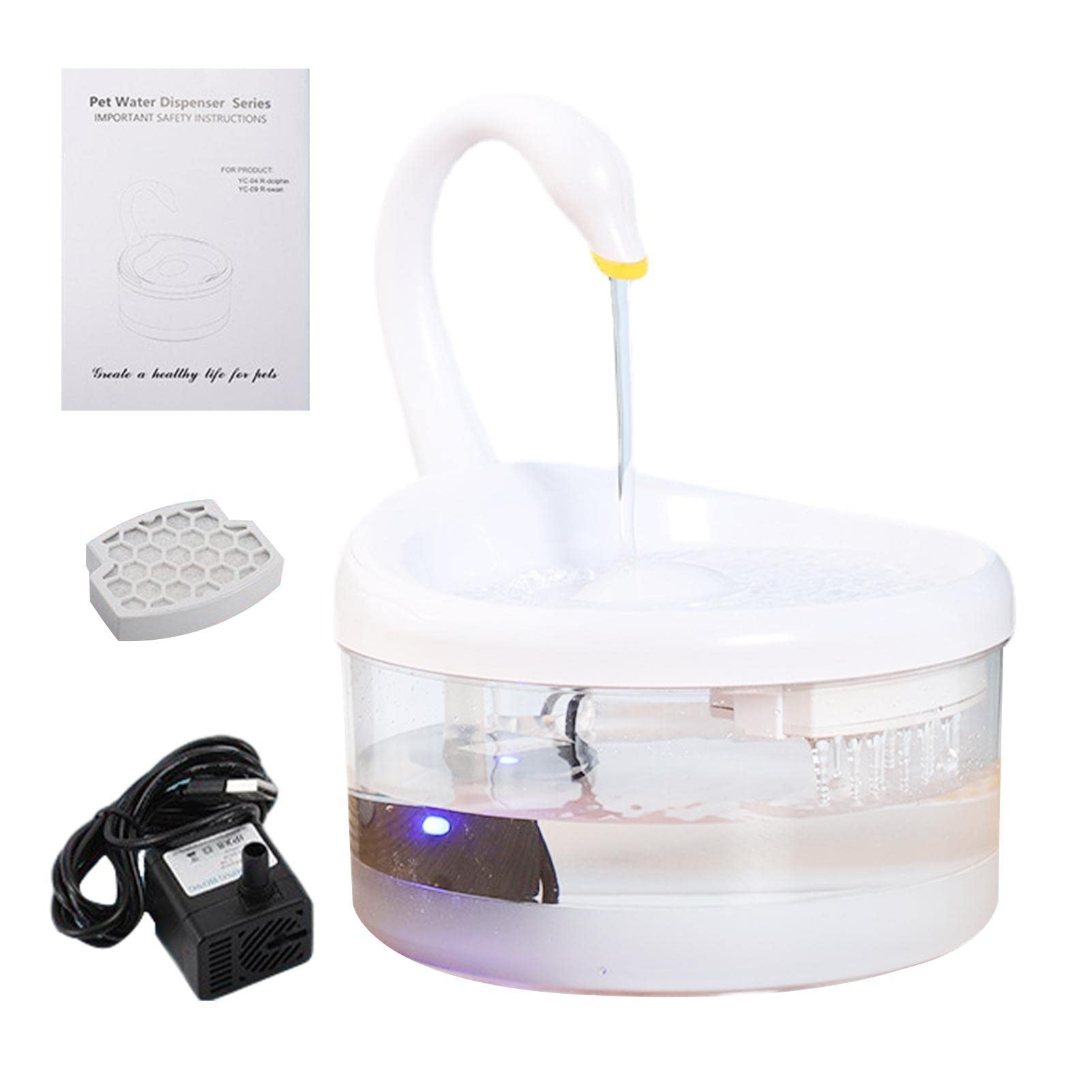 Keptfeet 4 Fontanelle per Gatti | per Fontana per Gatti con USB | Fontana per Animali Domestici, distributore Automatico di Acqua per Cani con Fontana per Gatti con Pompa Intelligente
