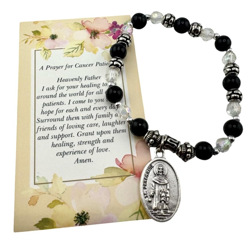Westmon Works St Peregrine Cancer Healing Saint Gift Set with Italian Bracelet and Holy Prayer Card2