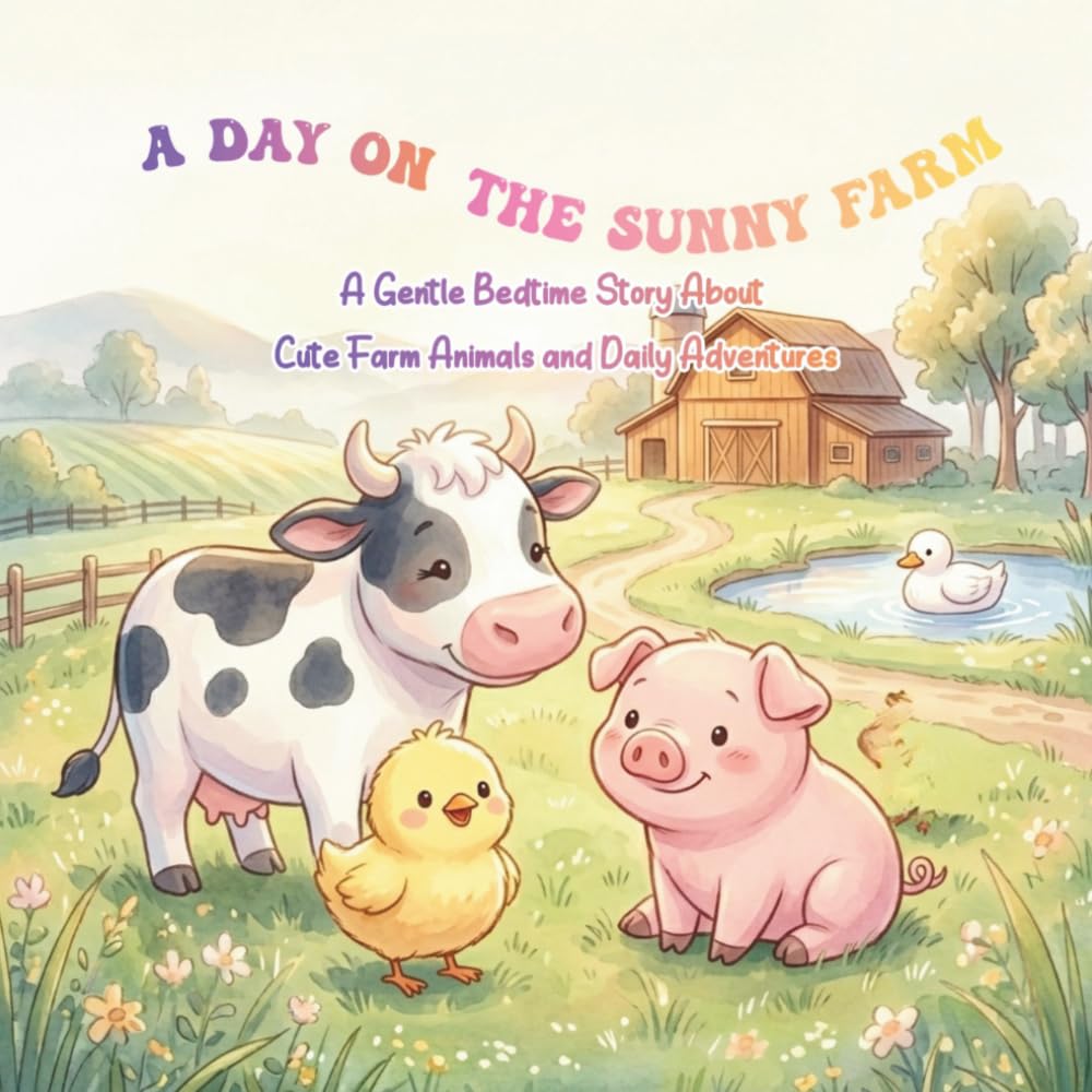 A Day on the Sunny farm: A Gentle Bedtime Story About Cute Farm Animals and Daily Adventures