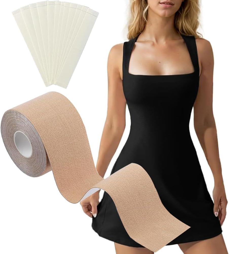Boob Tape,Boobtape Lift Tape,with 36 Pcs Double Sided Fashion Tape,Multi-functional Tape,Face Lifting Tape,Neck Lift Tape.