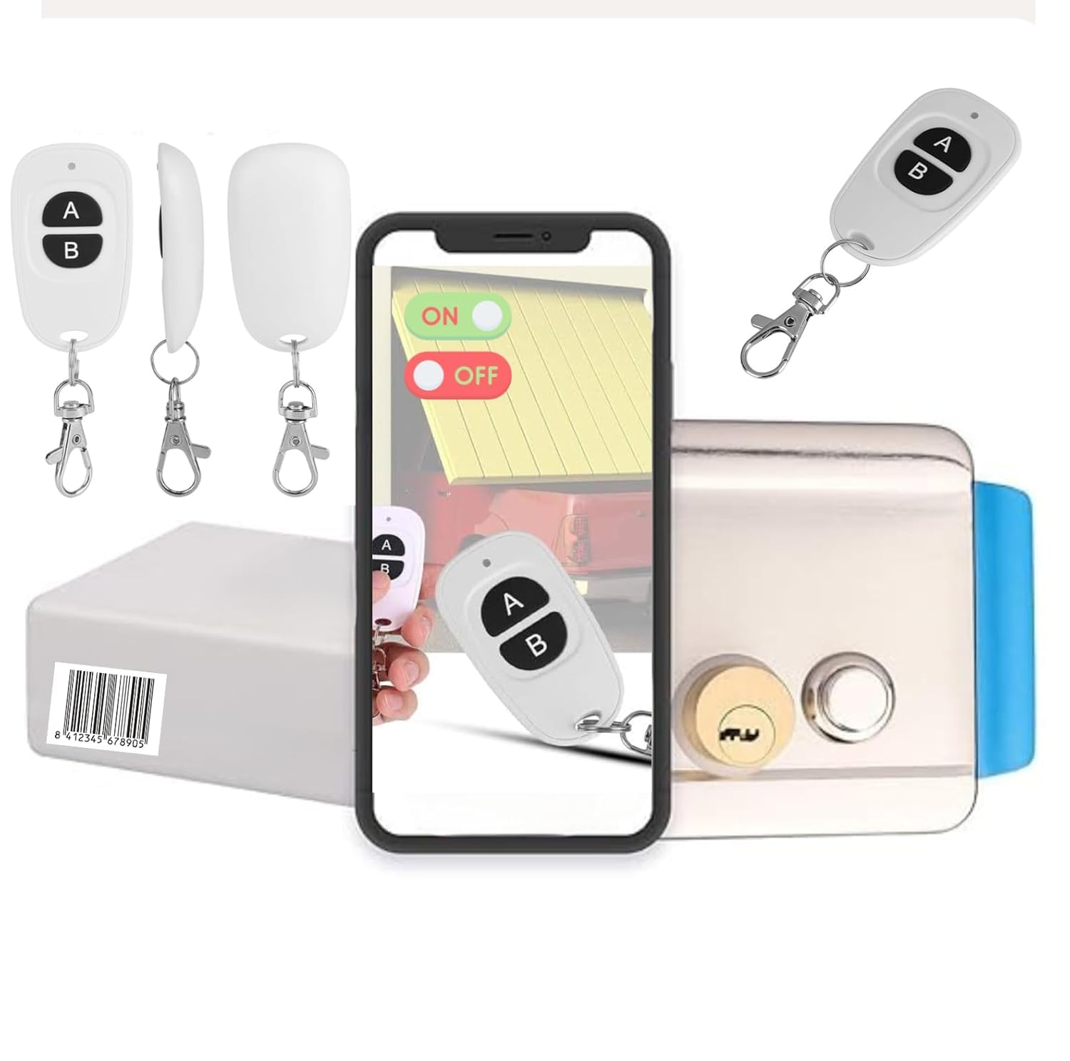 Door Lock with WiFi Controller and 3 White Remote (Compatible with Alexa and Google Assistant)-image-33