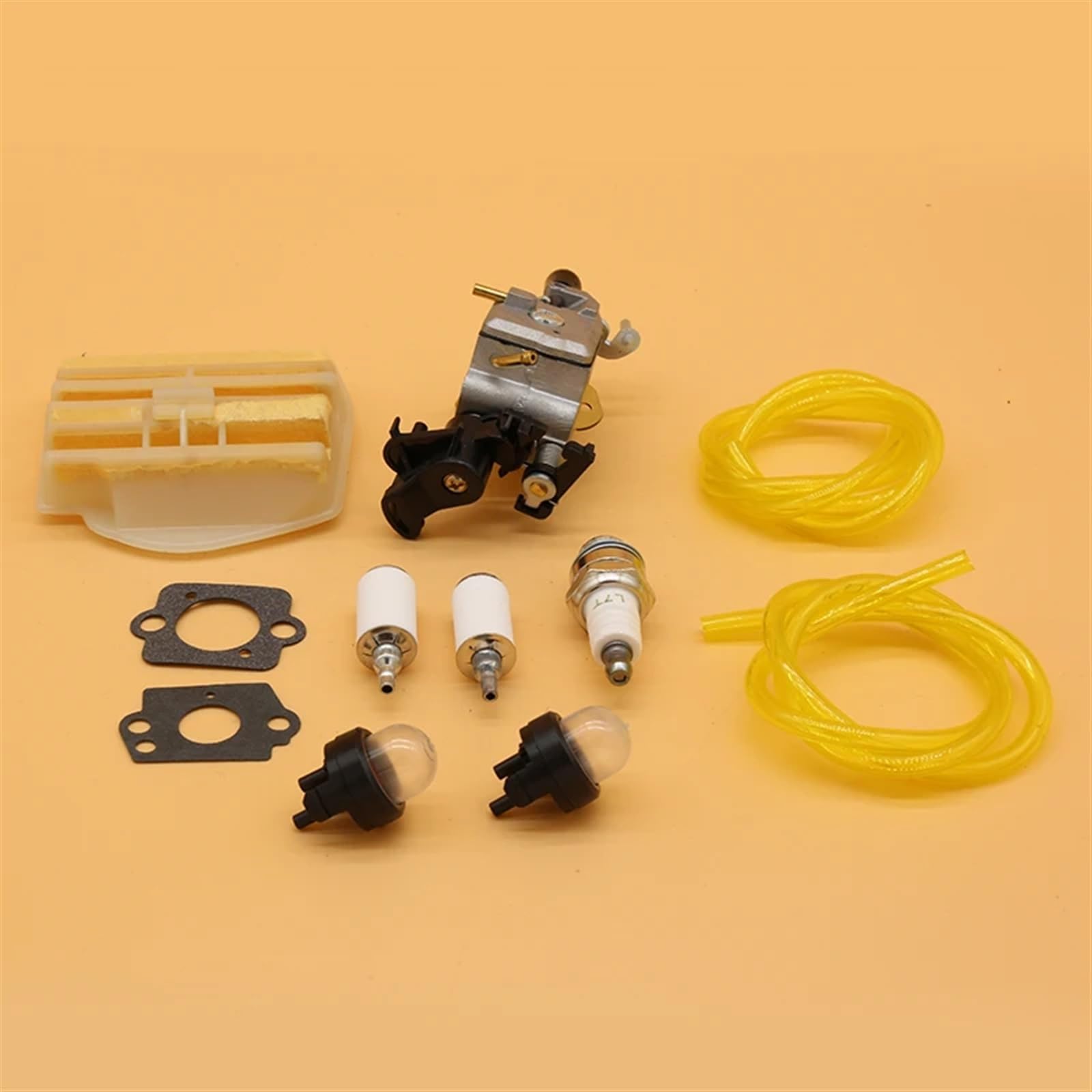 Kit de filtro aire y combustible for carburador, for Husqvarna, 445, 450, 445E, JONSERED, CS2245S 506450401, Zama, C1M-EL37B Piezas motosierra CARB Elemento de filtro de aire para cortacésped