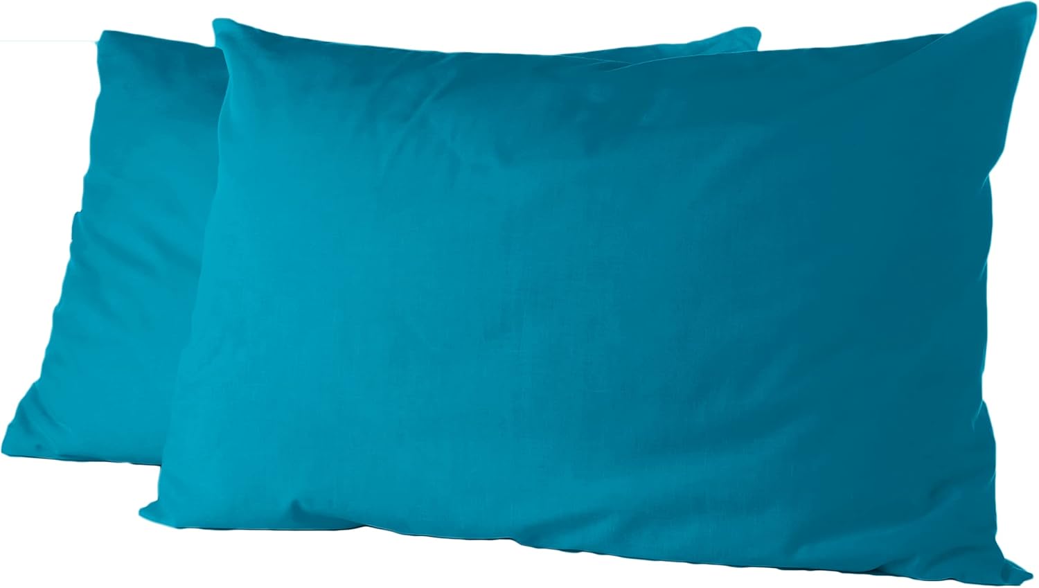 Rohi Luxury Plain Teal Pillowcases 2 Pack Anti Allergy Breathable