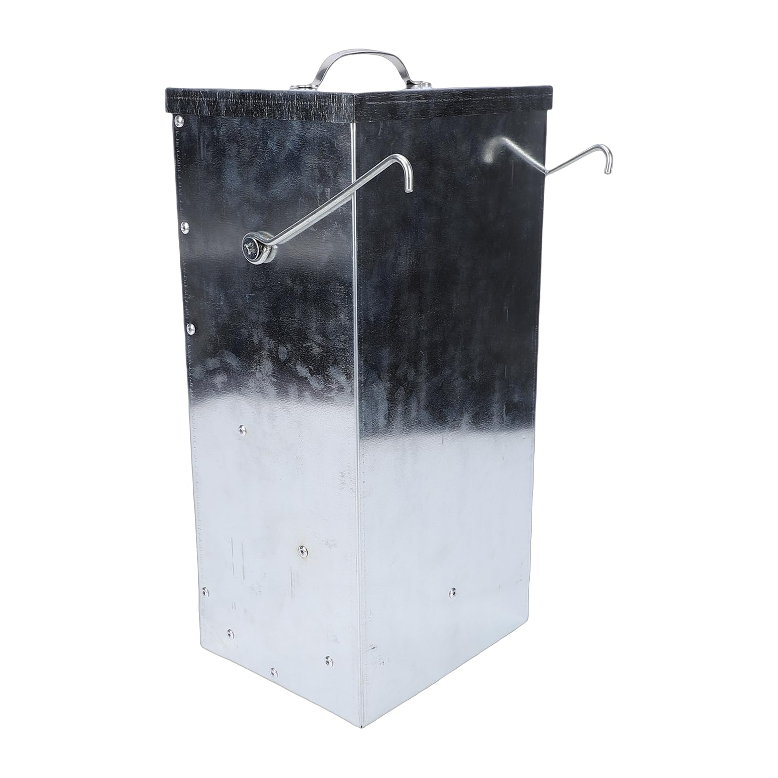Jiawu Mangiatoia per Conigli Dispenser di Cibo per Coniglietti da Esterno a Prova di Pioggia di Grande capacità con Coperchio, Mangiatoia per Polli in Metallo Zincato per Giardino da Giardino