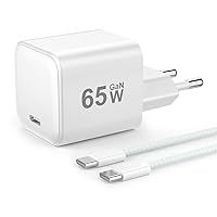YISH 65W Caricatore USB C Rapido - GaN PD3.0 Caricabatterie USB C Alimentatore Presa