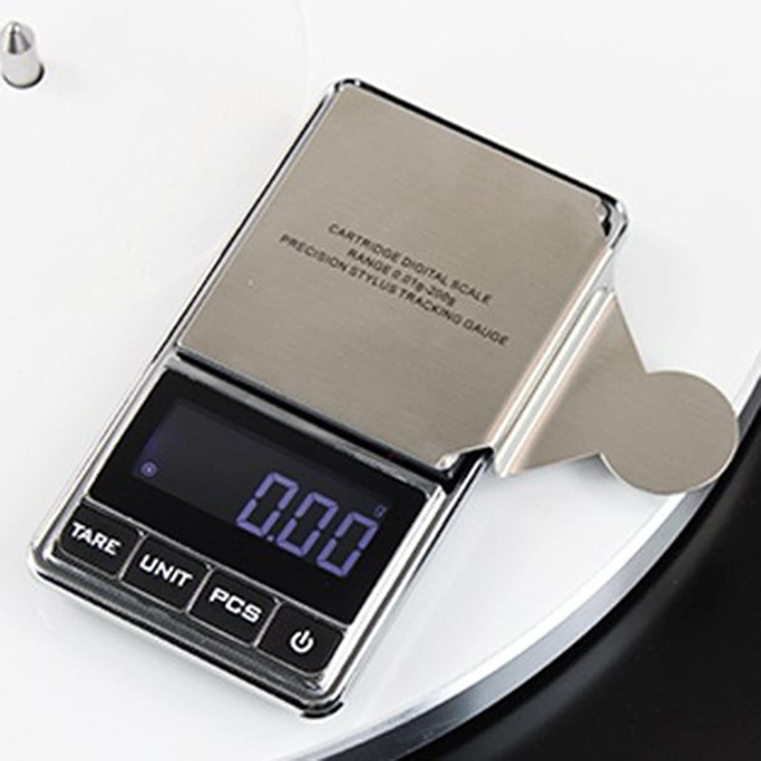 0.01g Vertical Tracking Gauge, 200g Backlit Digital Height Scale Platform Gauge