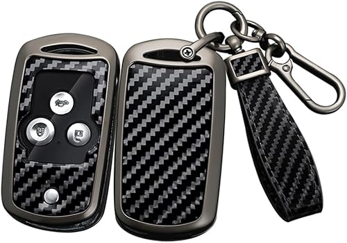 ontto Funda para llavero para Honda Accord 2008-2012 con control remoto plegable con tirón, patrón de carbono, Negro - disponible en Yaxa Venezuela