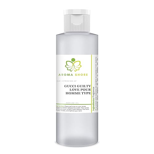 Aroma Shore Aceite de perfume nuestra impresión de Gucci Guilty Love Pour Homme Type, aceite corporal 100% puro sin cortar Nuestra interpretación,