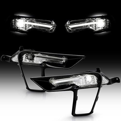 ACANII - Para Ford Explorer 2018-2019 Estilo OE Luces antiniebla LED Parachoques Lámparas de conducción con interruptor y kits Par Izquierdo+Derecho