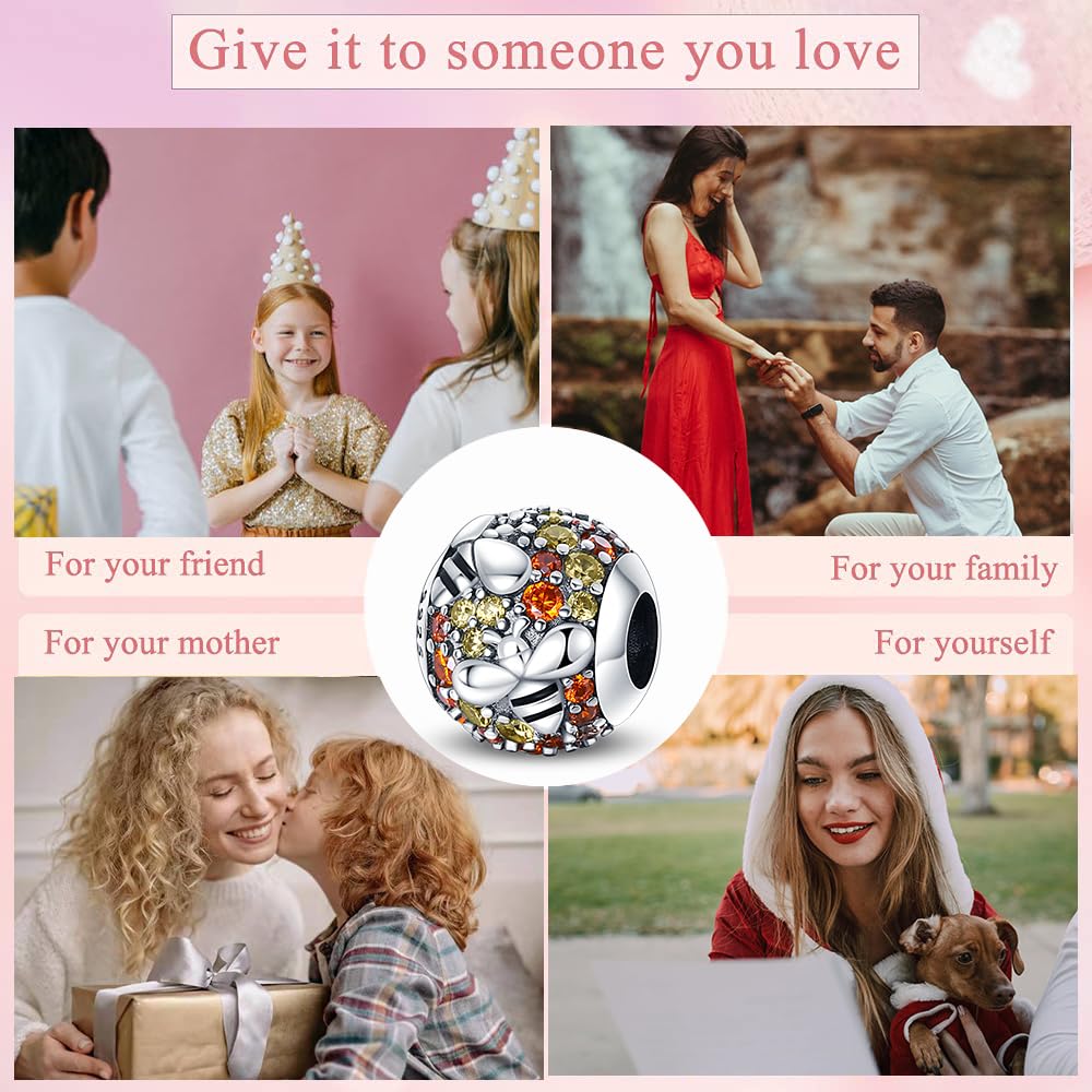 Charms pasuje Pandora bransoletki z charmsami dla kobiet, 925 srebro Sterling koralik zwisający wisiorek, dziewczyna biżuteria z koralików, biżuteria DIY dla dziewczyn
