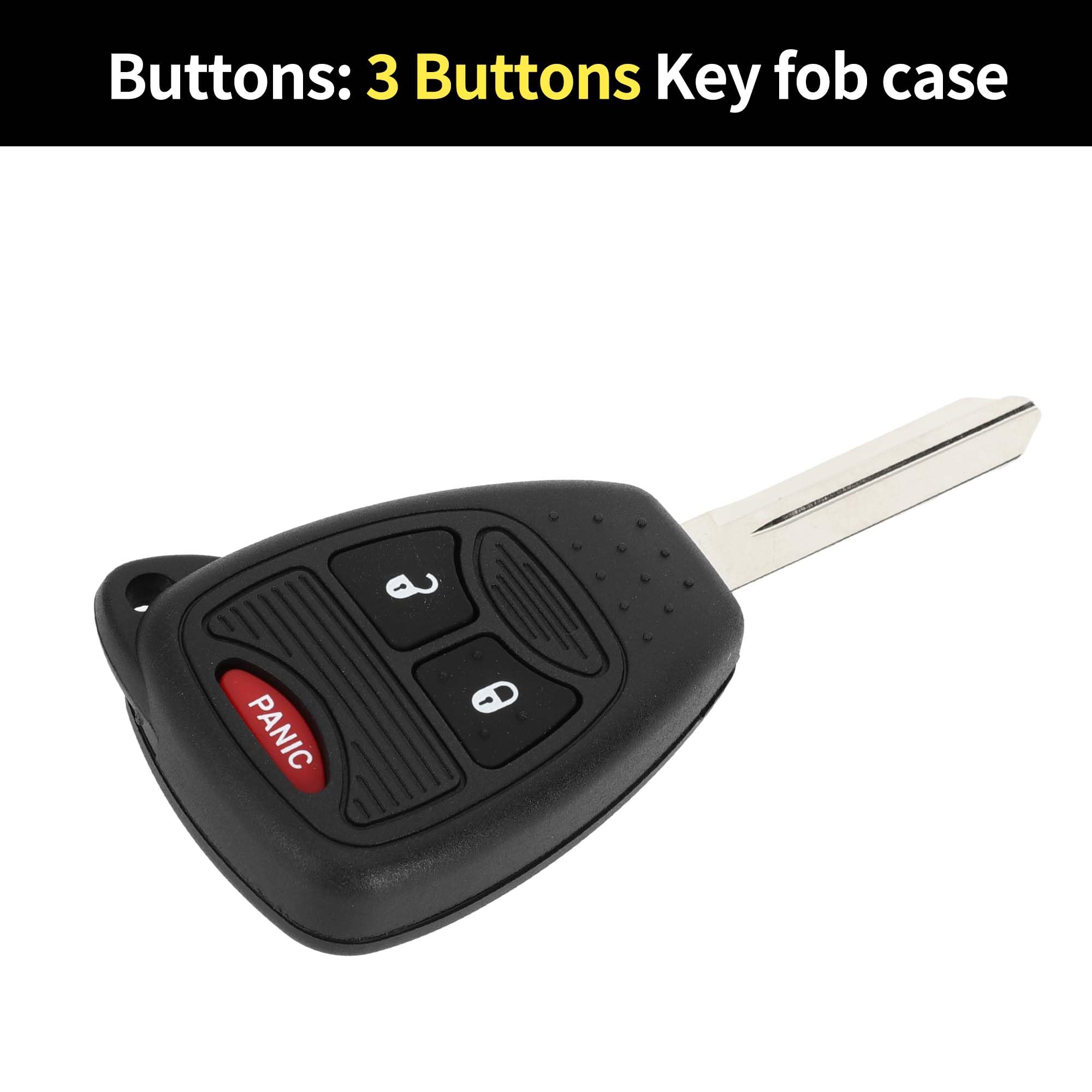 Schlüsselgehäuse Für Dodge Ram, Chrysler, Jeep - 3 Tasten Ersatzgehäuse