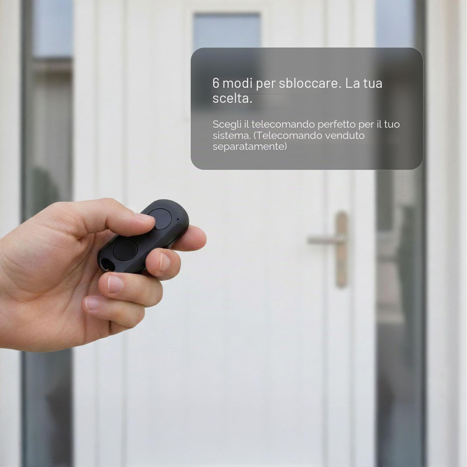 Serratura elettronica invisibile ad alta sicurezza int_LOCK PRO. Finitura bianca opaca.