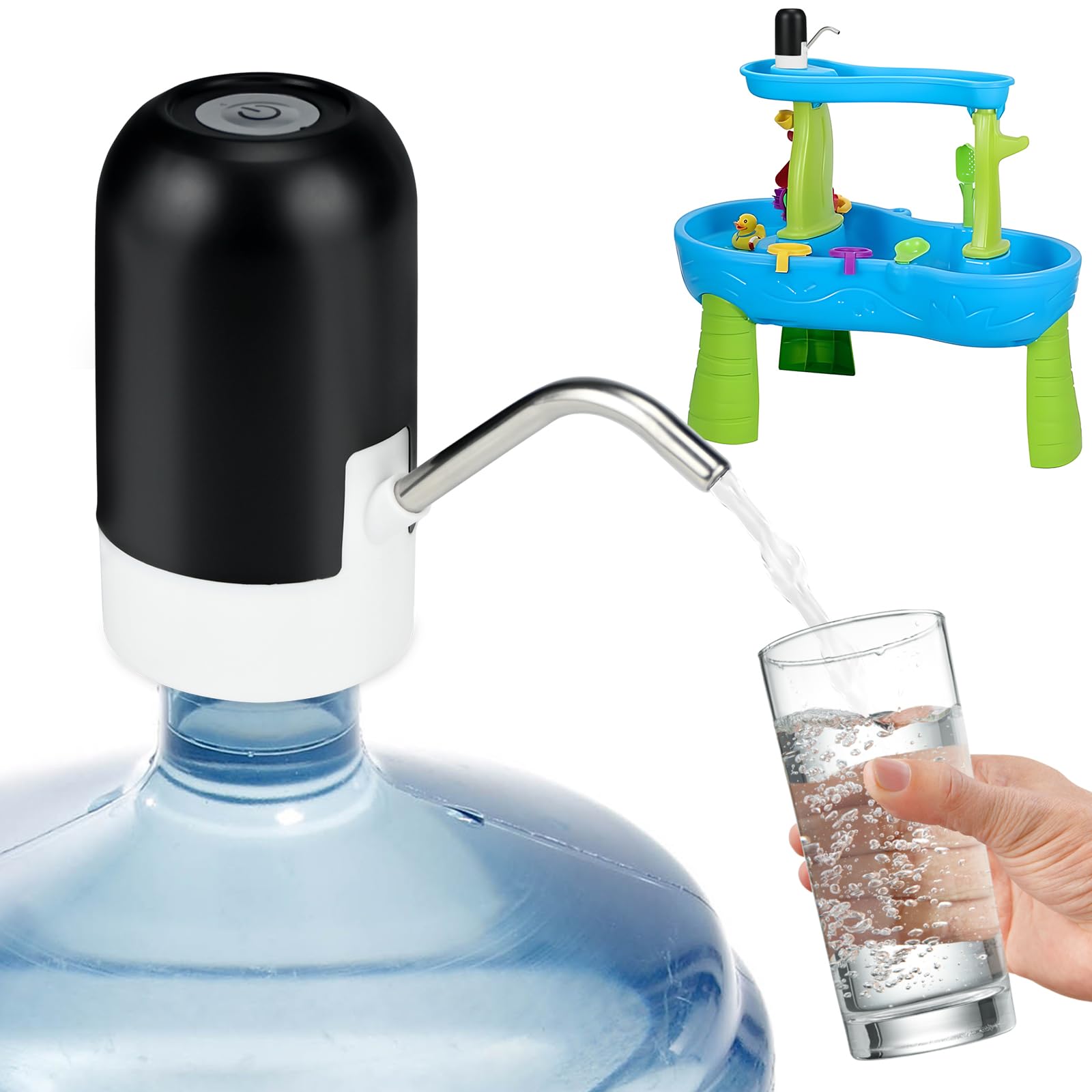 Water Table Pump，Water Pump for Water Play Table，Water Pump for Summer Outdoor Water Play Table, Fun Summer Outdoor Water Game Table