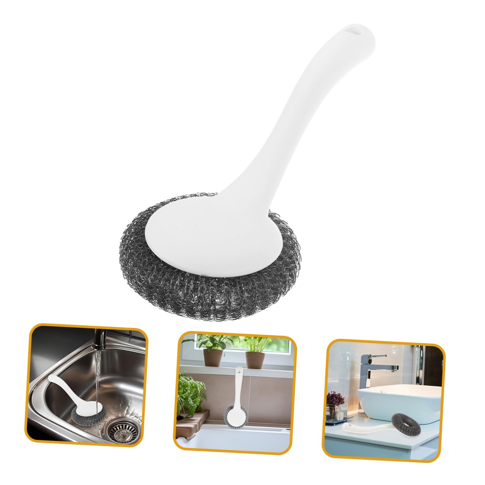 Zerodeko 3 Pezzi spazzola per pentole cucina microfibra Tutto scopo lavastoviglie Pespa per lavaggio del piatto Piatti a spazzola strofinare i piatti spazzola lavapiatti lana d'acciaio