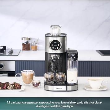 Homend Coffeebreak 5015H Manual Espresso Machine with Milk Foamer