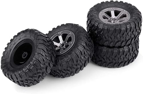 Miniatura 8 de Neumáticos de oruga a control remoto, 4 unidades de neumáticos de goma para automóvil todoterreno con control remoto, neumáticos de automóvil