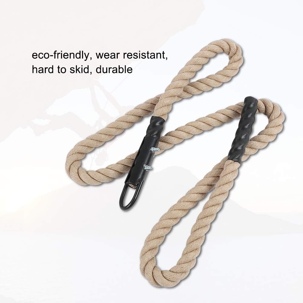 Hemp Rope Iron Easy to Use Power Training Rope Strength Training Equipment Longer and Heavier with Iron Hook for Mountaineering