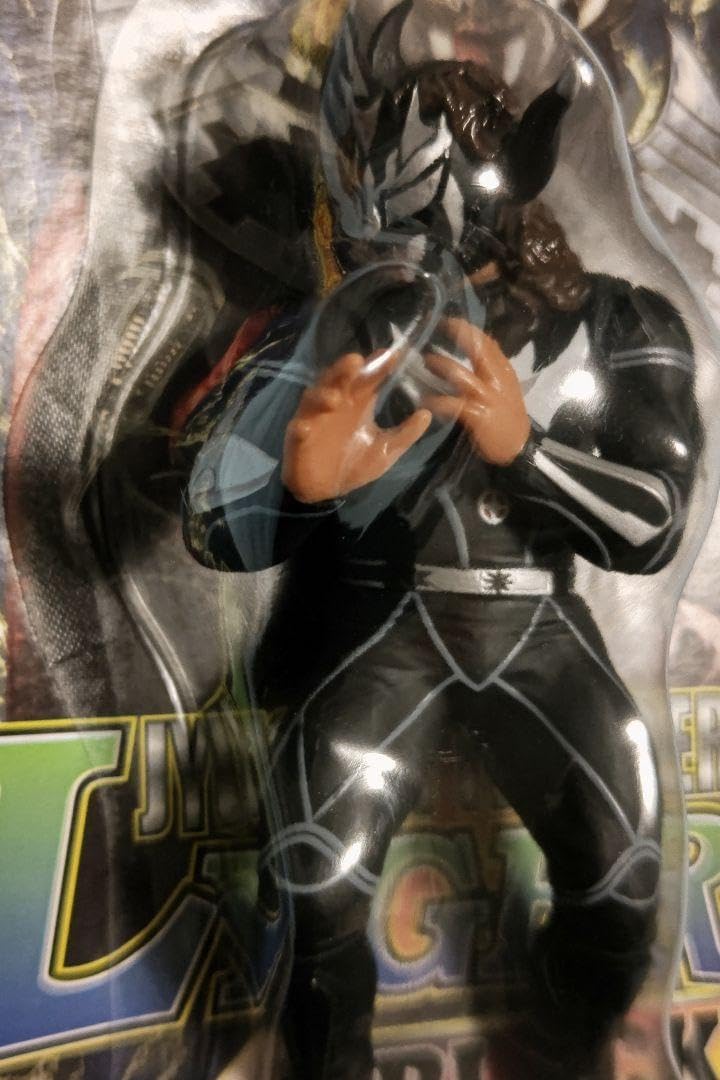 プロレスフィギュア　獣神サンダー・ライガー・ブラック 世界の獣神サンダー・ライガーがプロレスラーソフビシリーズ「SFS」に