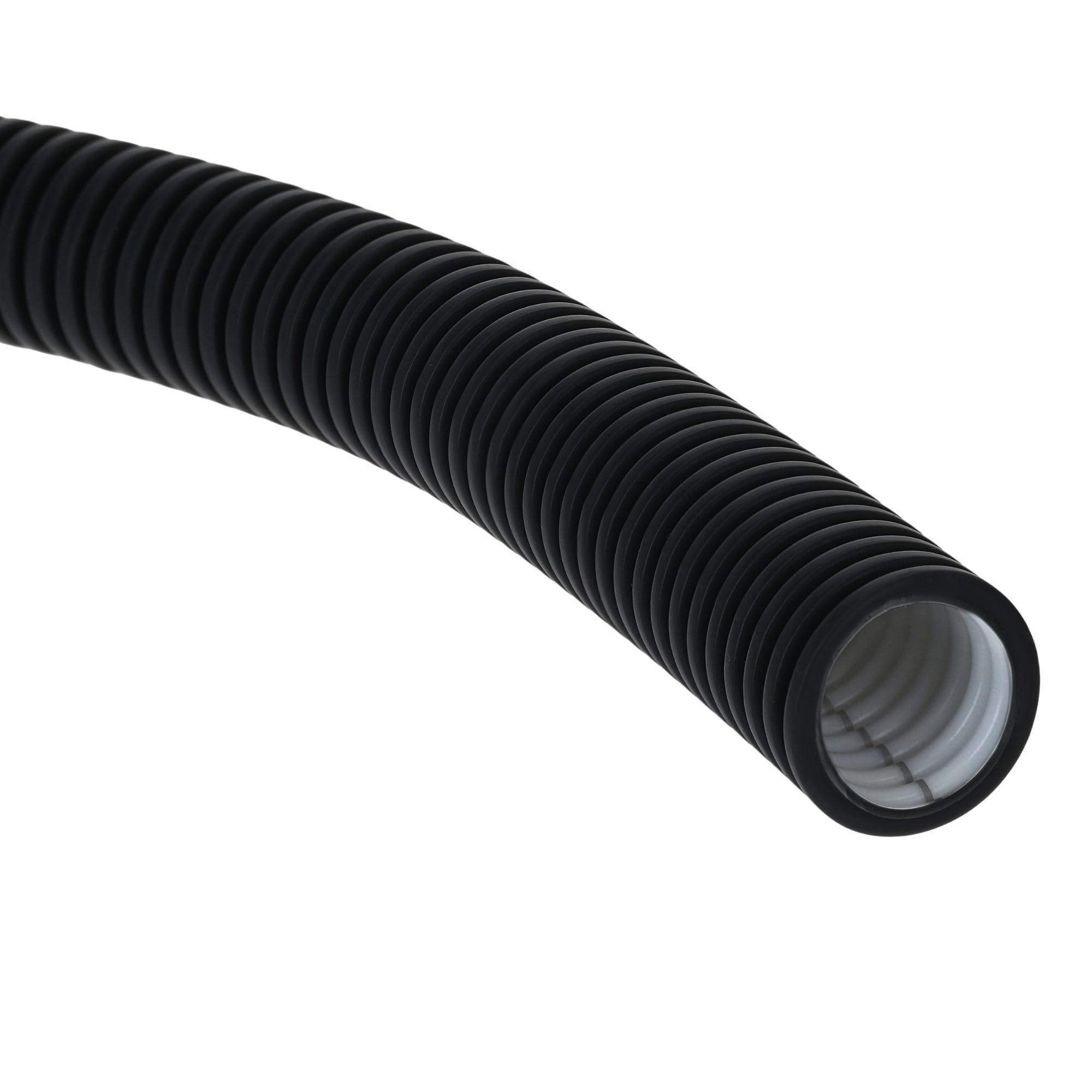 Kalitec Tubo Ondulato NW 25 - Corrugato per Cavi Elettrici, Nero, 320 N | Tubo vuoto flessibile da 25,0 mm per interni, esterni e calcestruzzo. Resistente alla pressione e protezione ignifuga.