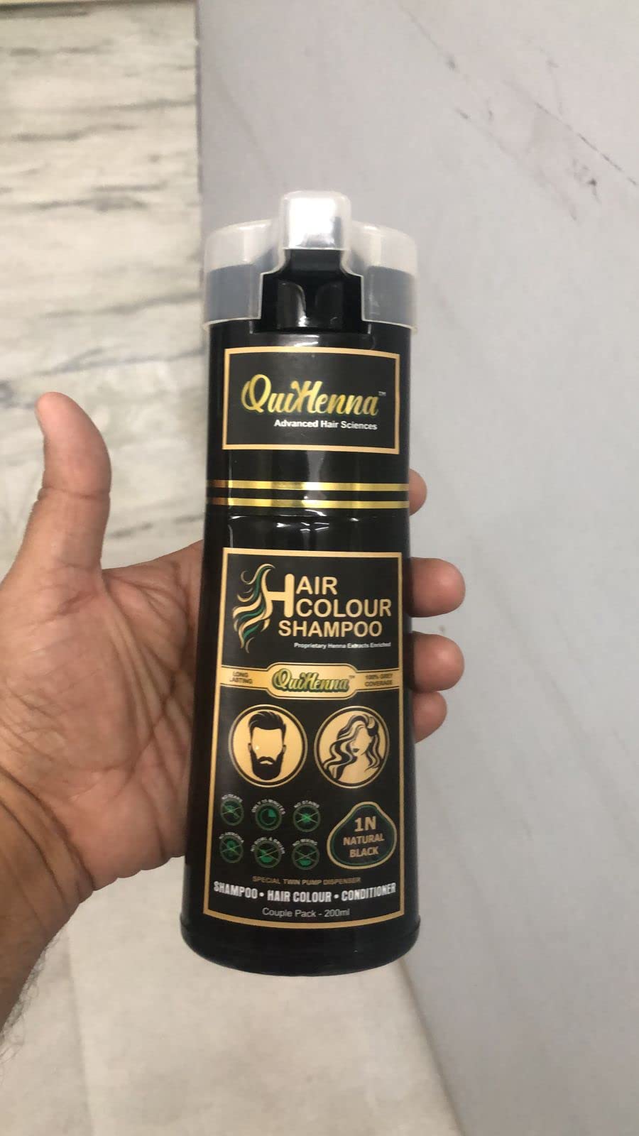 QUIKHENNA Hair Color Shampoo 9RG Burgundy 200 ml AmmoniaFree