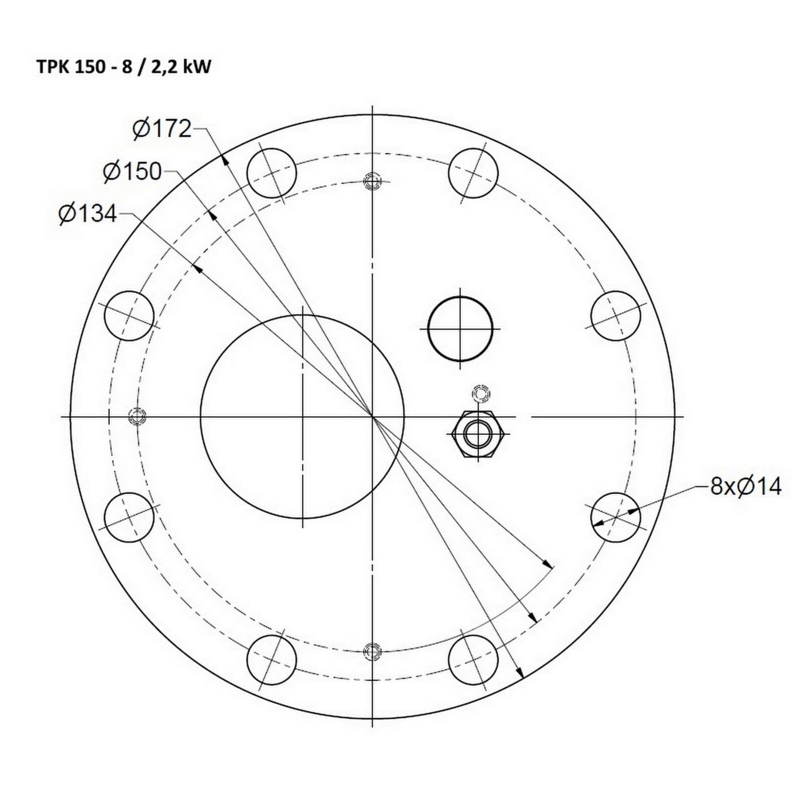 Ceramiczny pręt grzejny elektryczny wkład grzejny do zbiornika ciepłej wody – zamknięty, bezobsługowy ceramiczny pręt grzejny - TPK 150-8/2,2 kW