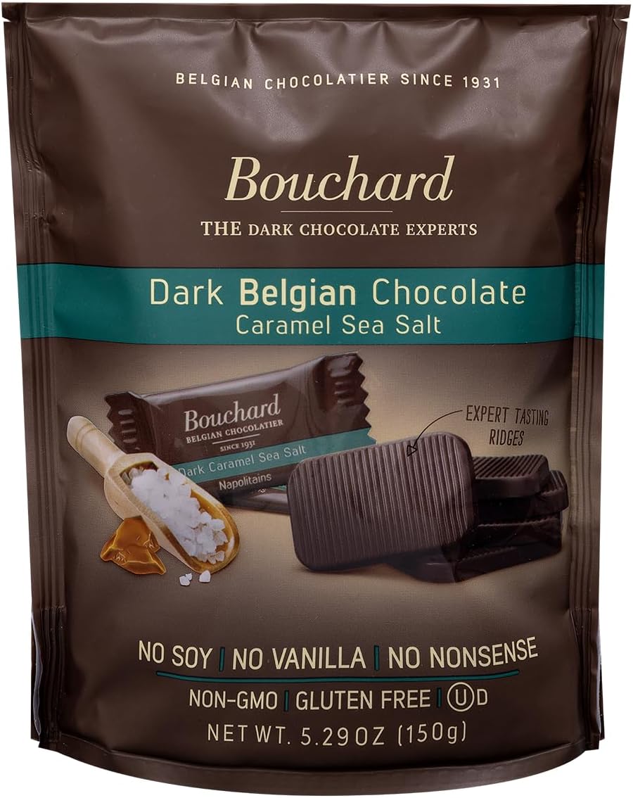 Belgian Dark Chocolate with Caramel & Sea Salt (5.29 OZ / 150g)