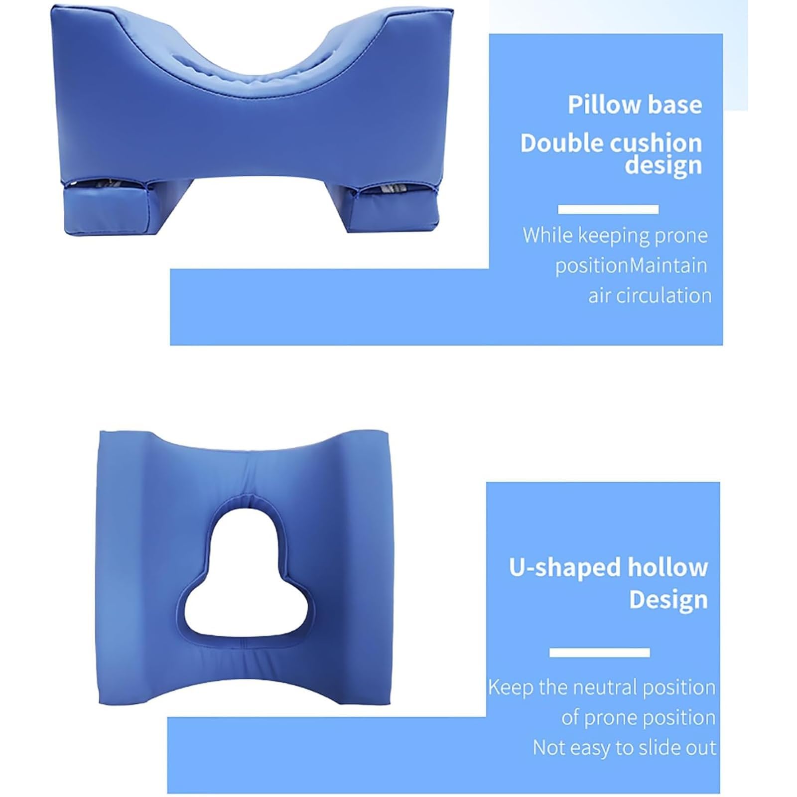 Almohada boca abajo para dormir después de una cirugía ocular, soporte para la cabeza y el hombro