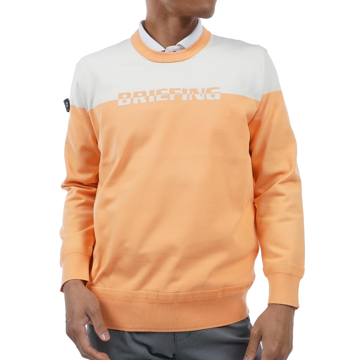 BRIEFING GOLF バイカラー クルーネック長袖ニット BRIEFING GOLF バイカラー クルーネック長袖ニット ブリーフィング
