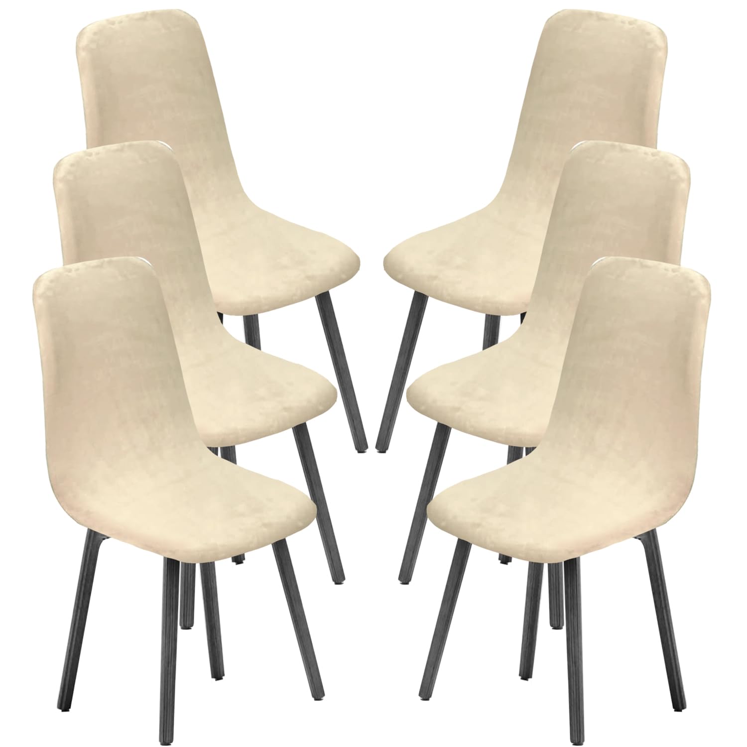 KELUINA Hoezen voor eetkamerstoelen, set van 2, 4 of 6 stuks, stretch