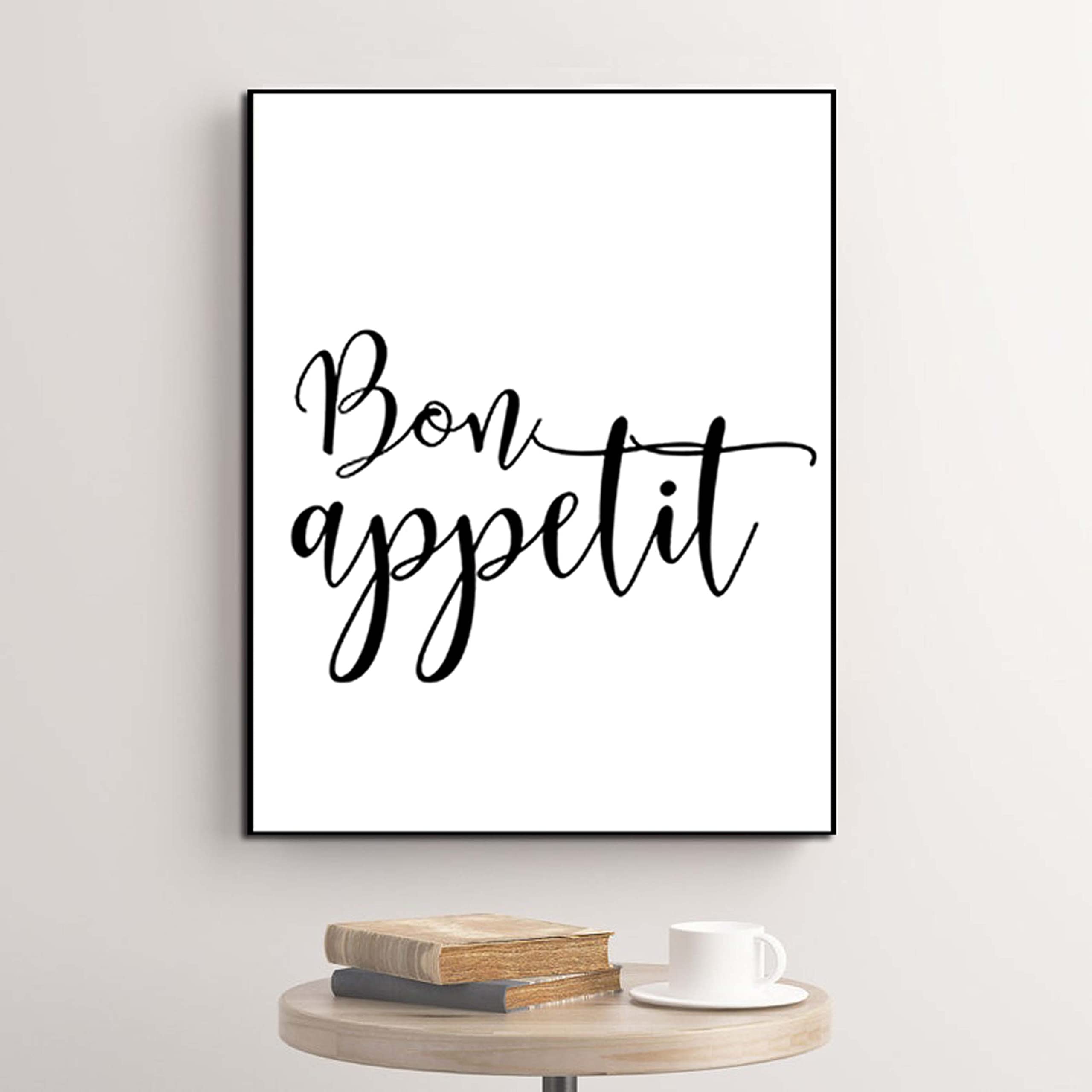 FineArts Bon Appetit, kitchen wall art, Bon Appetit Sign, kitchen art, kitchen quote, Dining room Wall Art 12X15