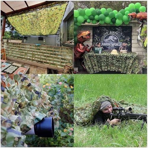 Red de protección solar para terrazas verde y red de camuflaje forestal de 2x5 m 2