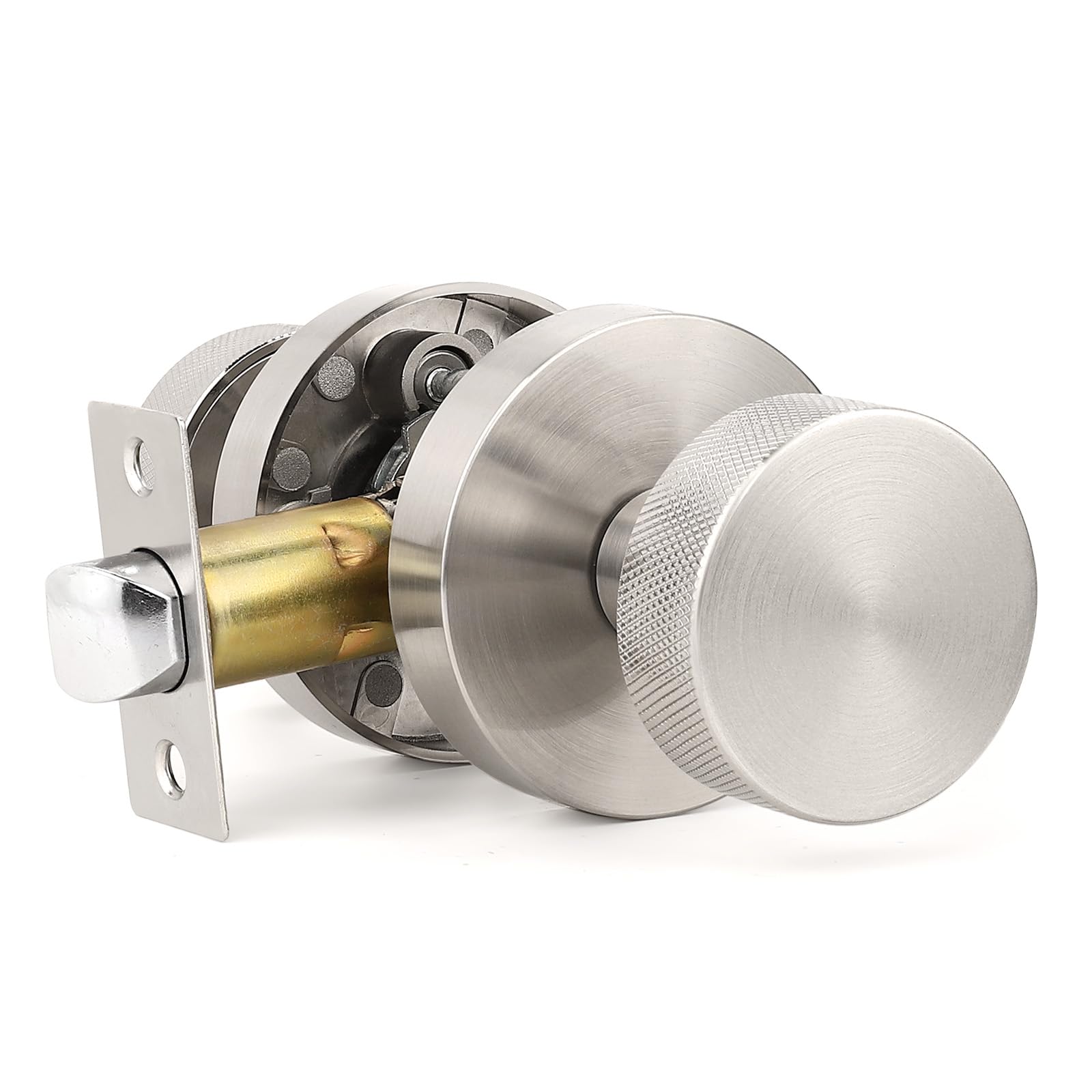 Brushed Nickel Privacy Door Knobs - 6 Pack -20