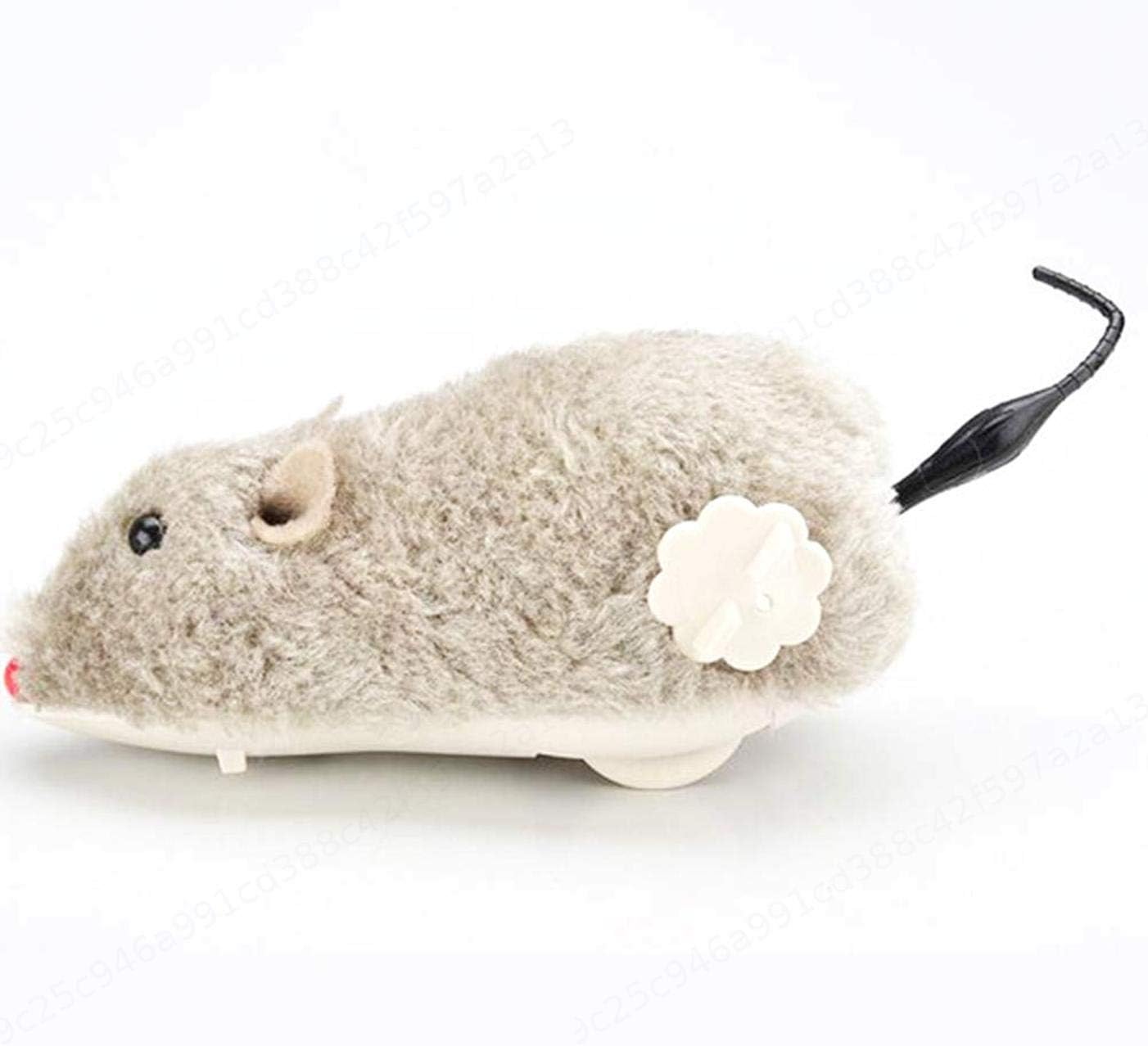 Z-KOKO Random Color Clockwork Mouse for Cats Wind-up Plush Mouse Toys Cat Catch Toy Cat Kitten Play and Chase
