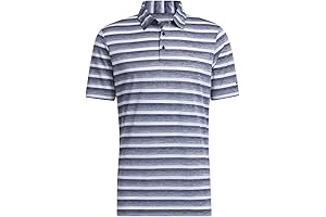 Adidas Climacool Shirts for Men: Two Color Stripe Golf Polo