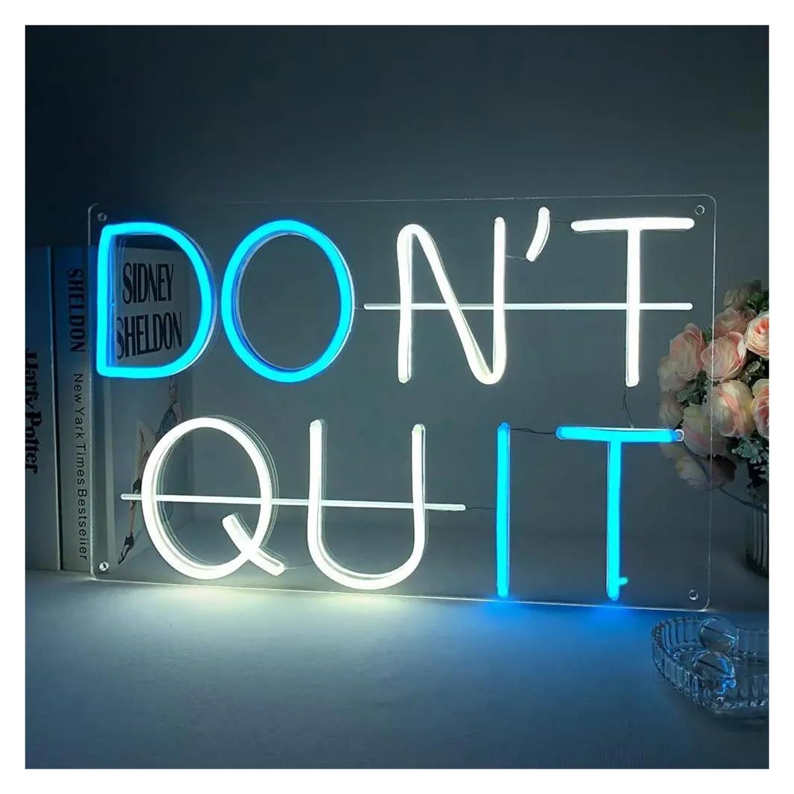 LEMST Sign Lamp Don't Quit neon Sign,Suitable for Gym, Studio Or Home 27x43cm