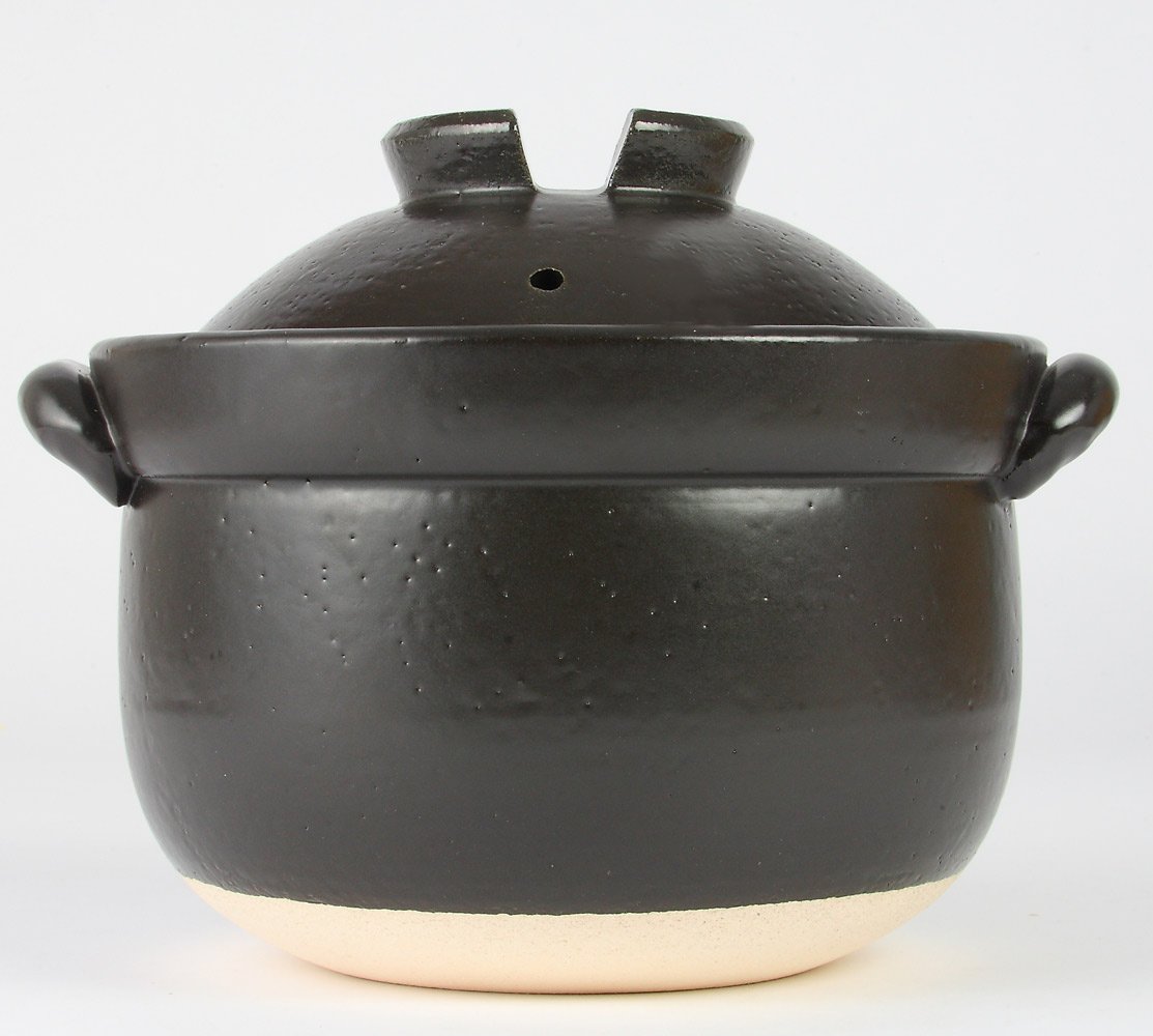 Amazon｜千陶千賀陶器 ふっくらご飯鍋(二重蓋) 5合炊 14-09｜ご飯鍋