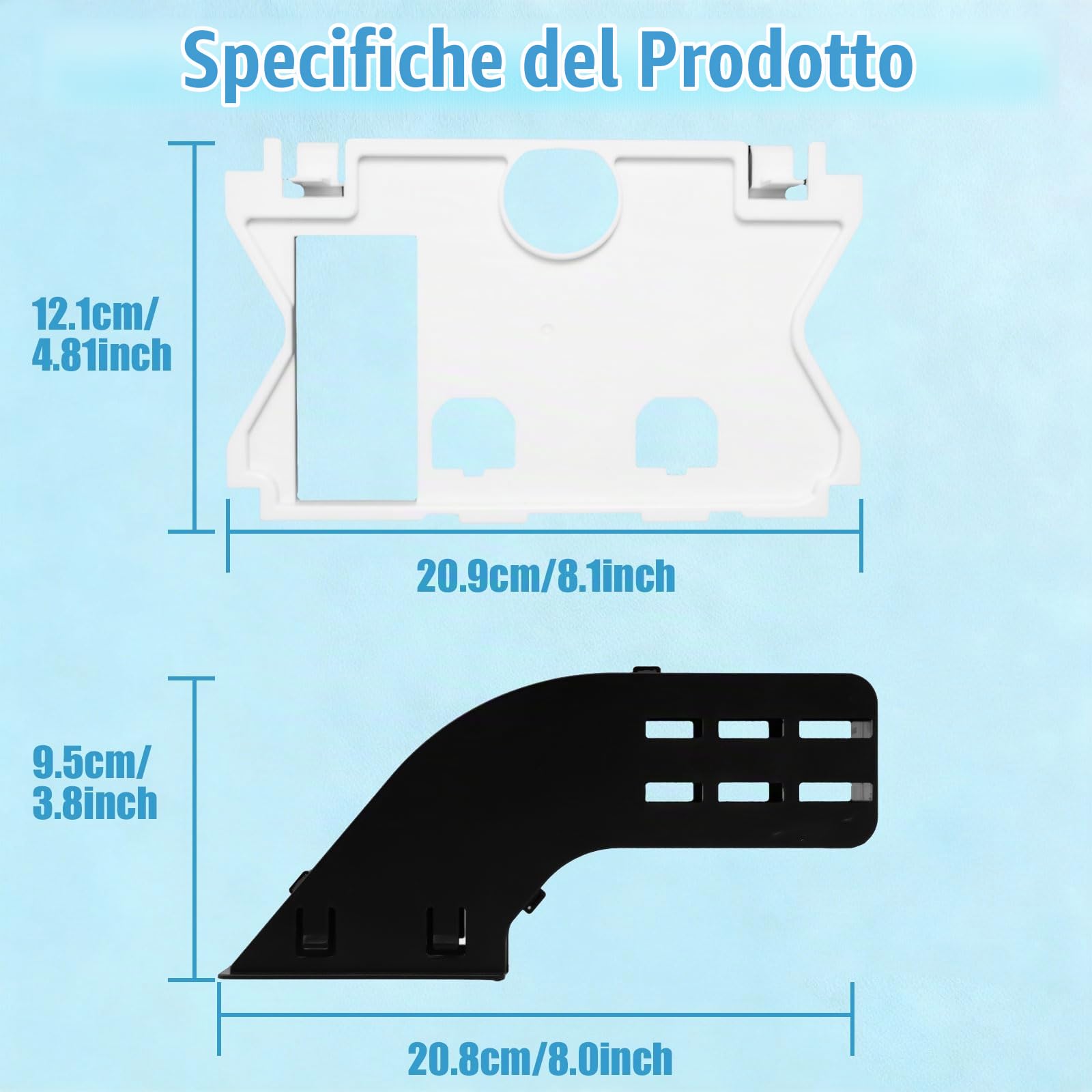 Placca di Comando WC con Scivolo per pastiglie pulitrici Compatibile con Geberit Sigma, UP300 e UP320, Piastra Doppio Scarico,246×164 mm(Bronzo)