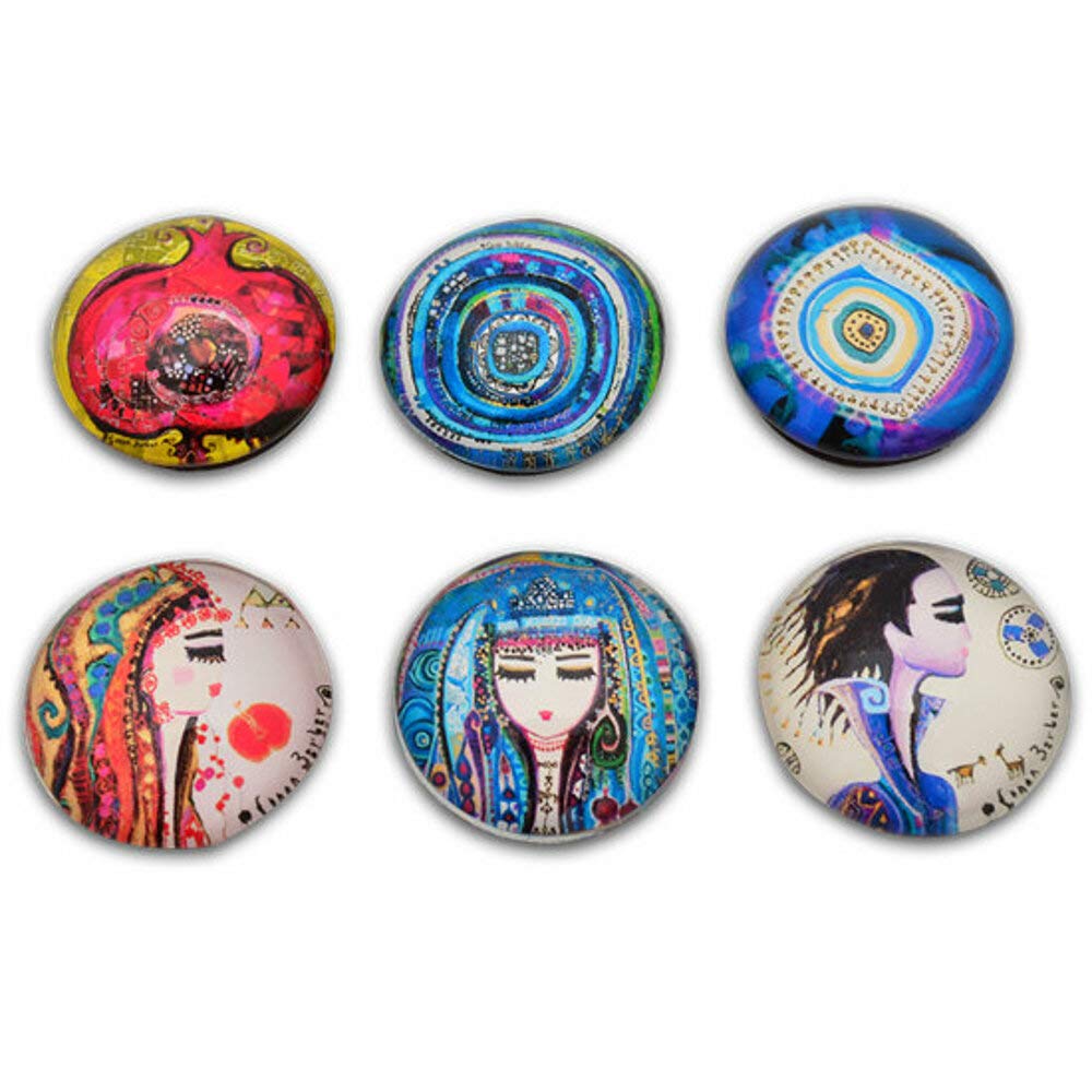 BiggDesignBiggDesign Glass Mavi Decorative Magnet Set