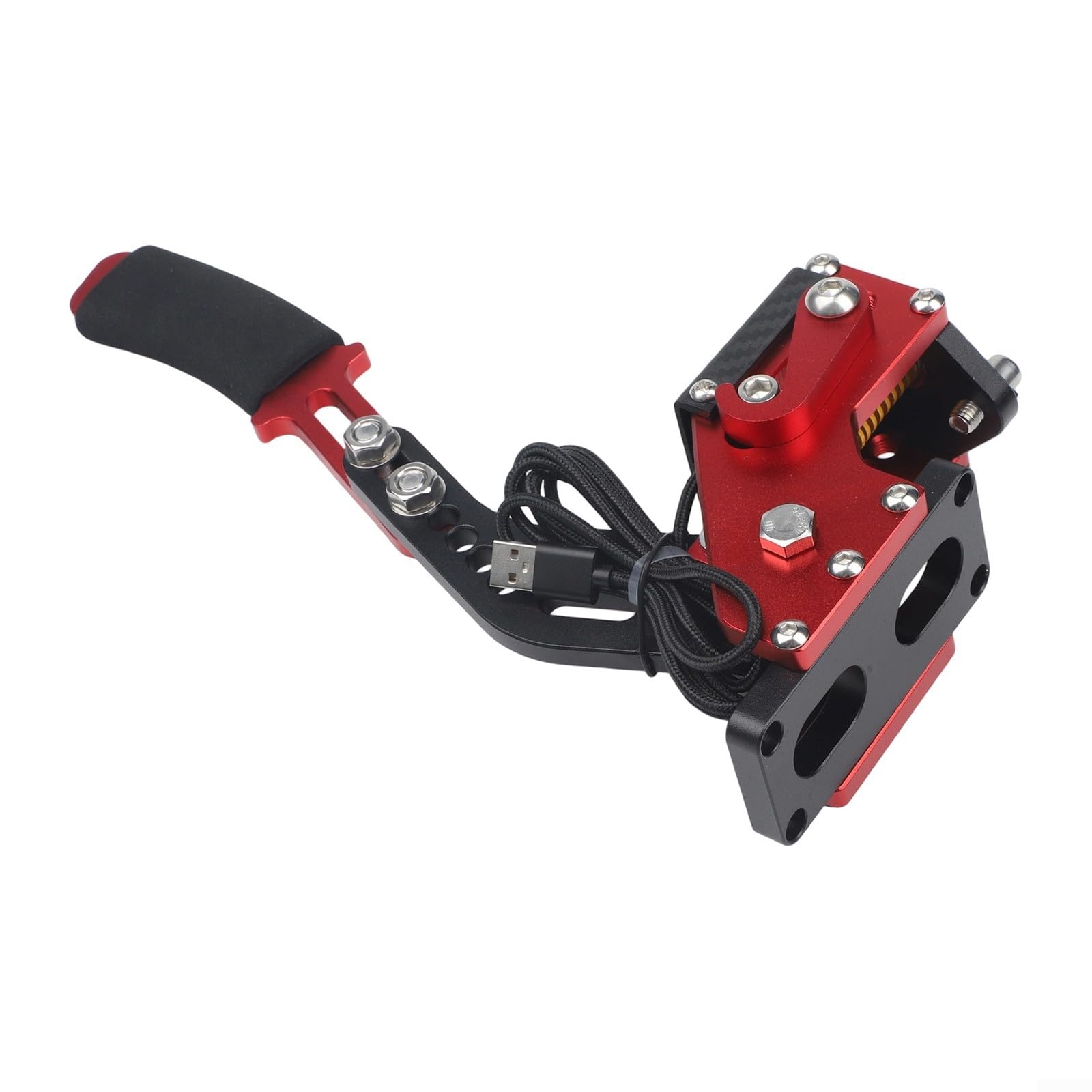Freno de mano de PC para juegos de carreras, simulador USB para freno de mano Drift para accesorios de volante de juegos de vapor (rojo)